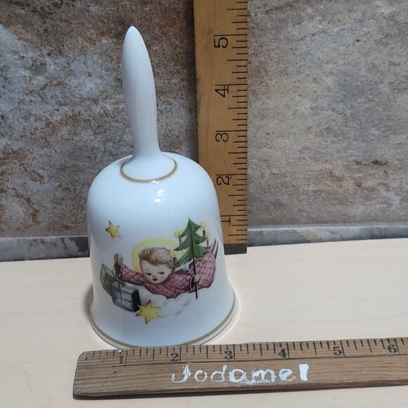 Vintage Porcelain Christmas Hummel Angel Bell 1987 - Picture 8 of 9